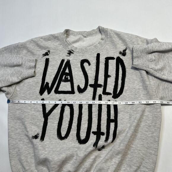 Wasted Youth Sweatshirt Mens XL Crewneck Graphic Pullover Streetwear - Picture 5 of 7